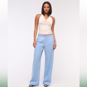 A&F Sloane Low Rise Tailored Linen-Blend Pant NWT